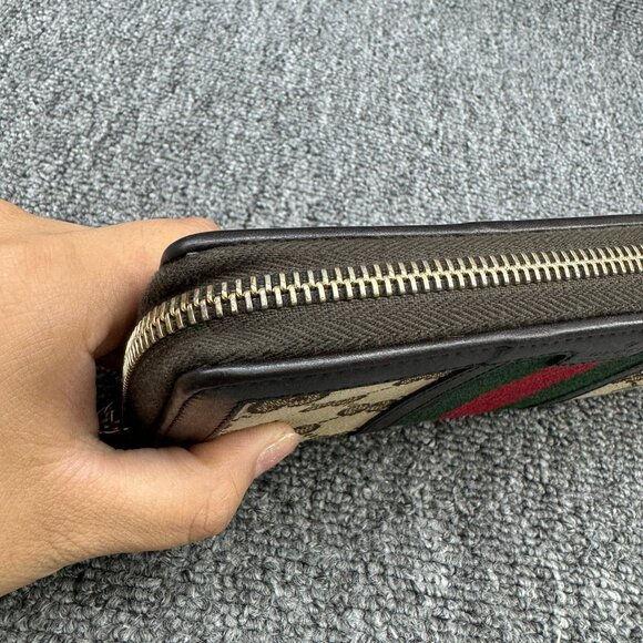 GUCCI Brown GG Leather Wallet 275-071925 - Picture 10 of 13